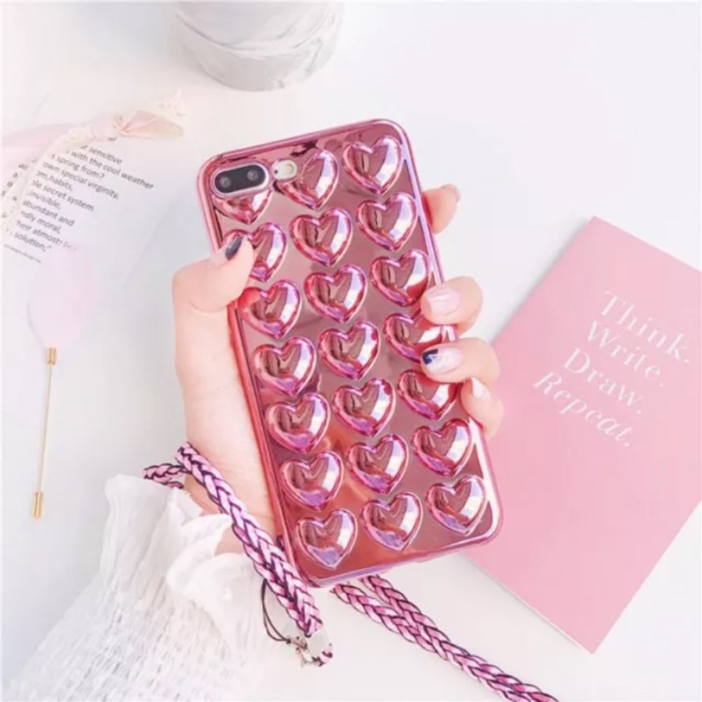 Rose gold 3D iPhone 8 case
